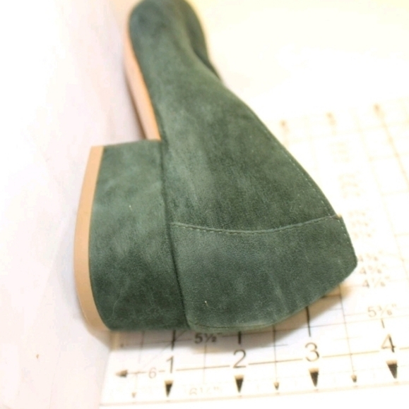 Mansur Gavriel Womens 6.5 36.5 Green Suede Low Heeled Loafers Italy Made Shoes - Picture 15 of 16